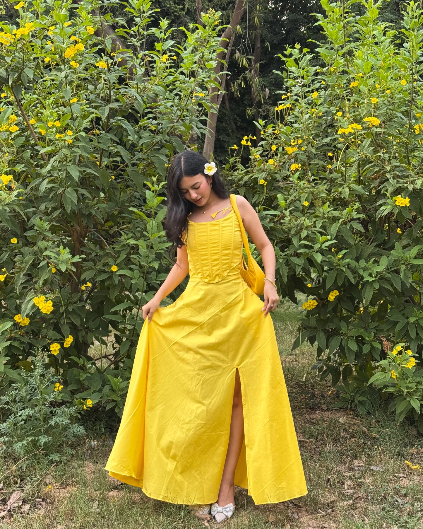 Corseted Chic 2 Pc Set (Yellow)