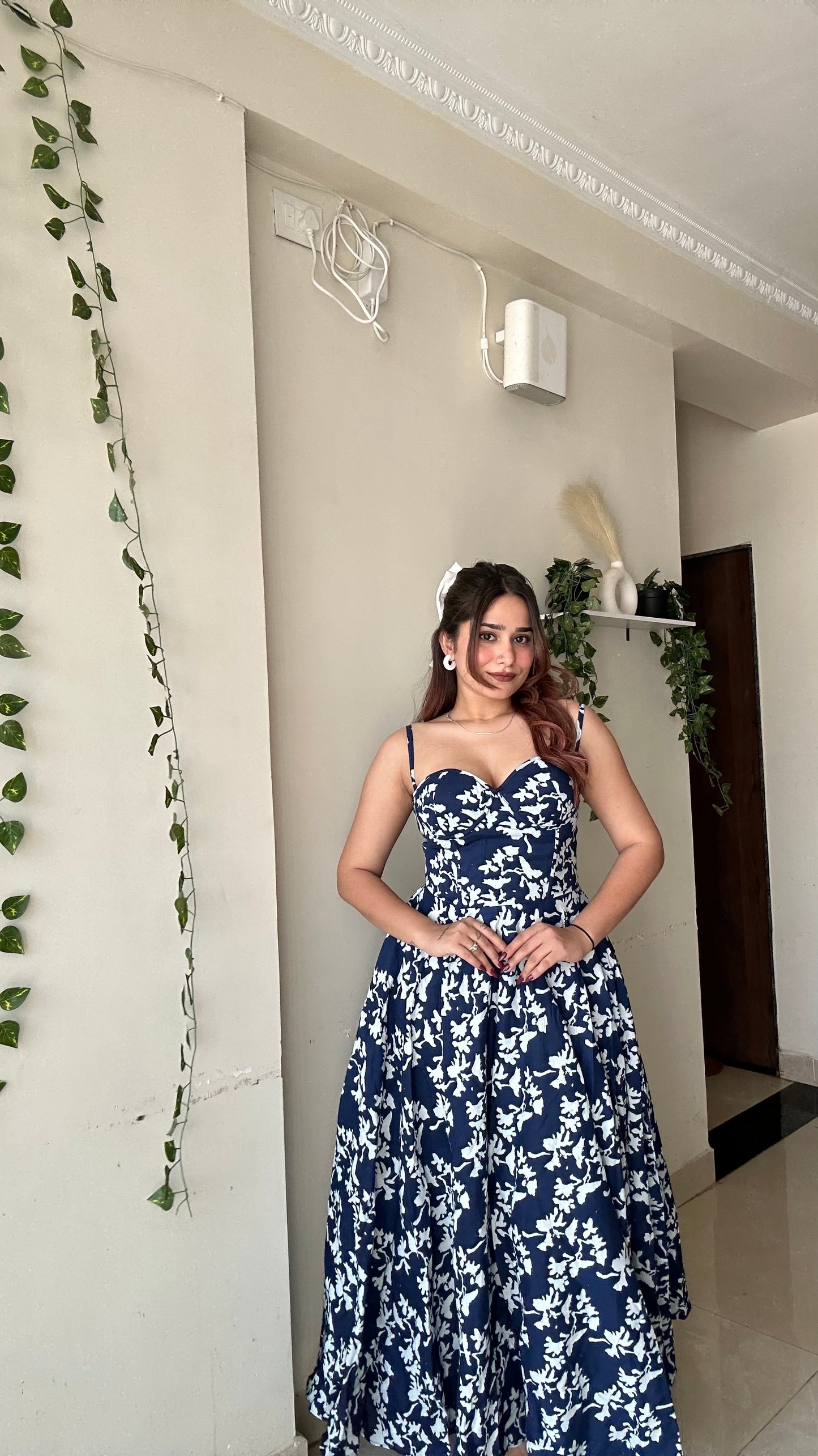 Indigo Floral Dress