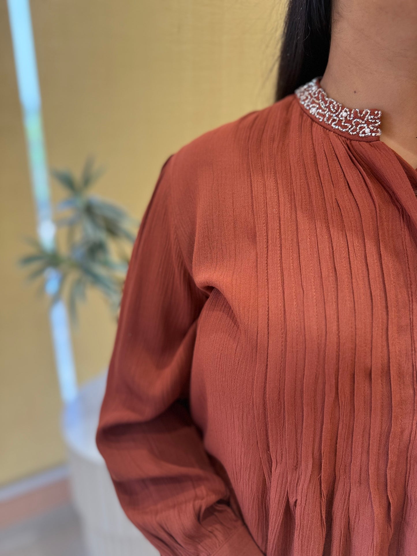 Embellished Flowy Top