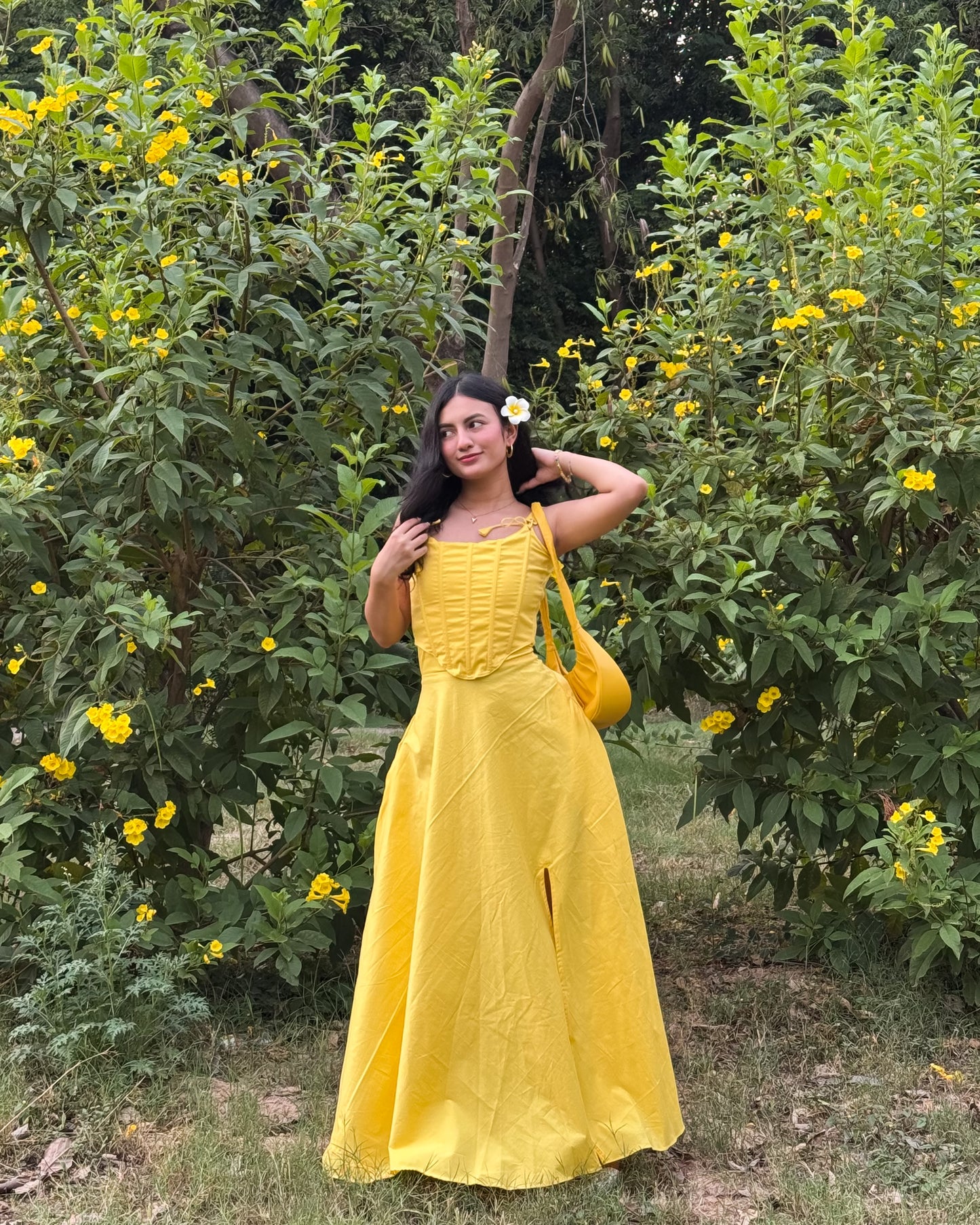 Corseted Chic 2 Pc Set (Yellow)
