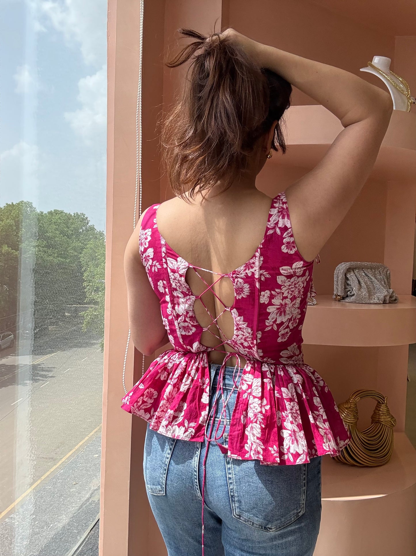 Floral Charm Corset Top