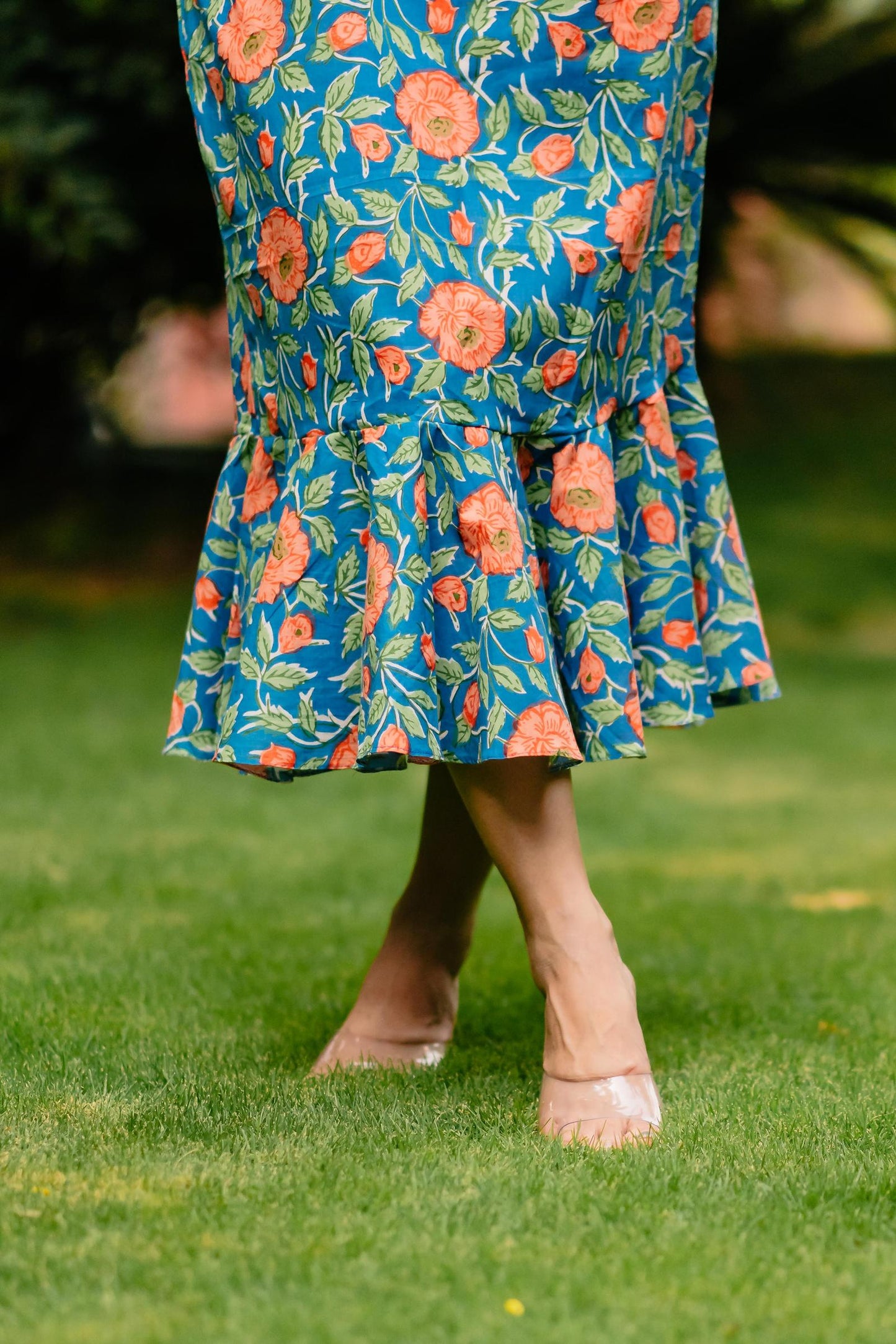 Floral Drama One Shoulder Dress