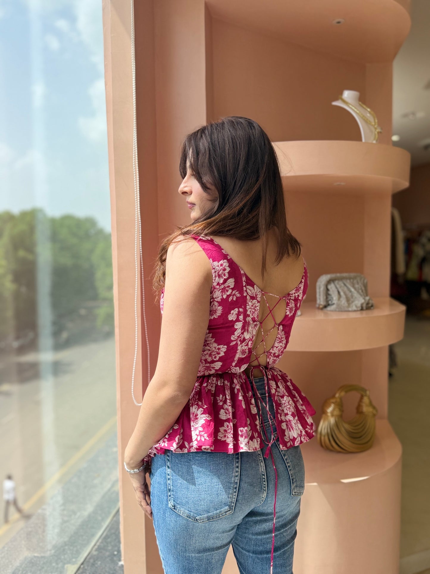 Floral Charm Corset Top