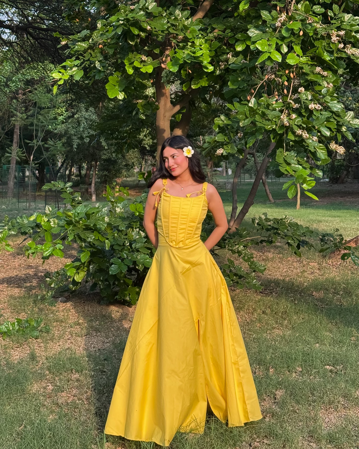 Corseted Chic 2 Pc Set (Yellow)