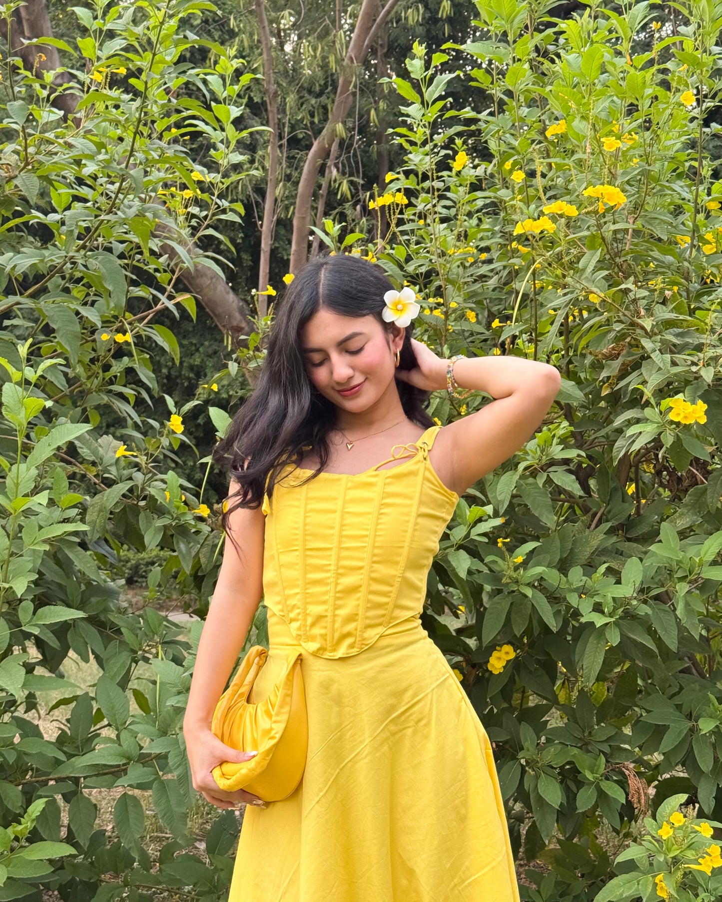 Corseted Chic 2 Pc Set (Yellow)