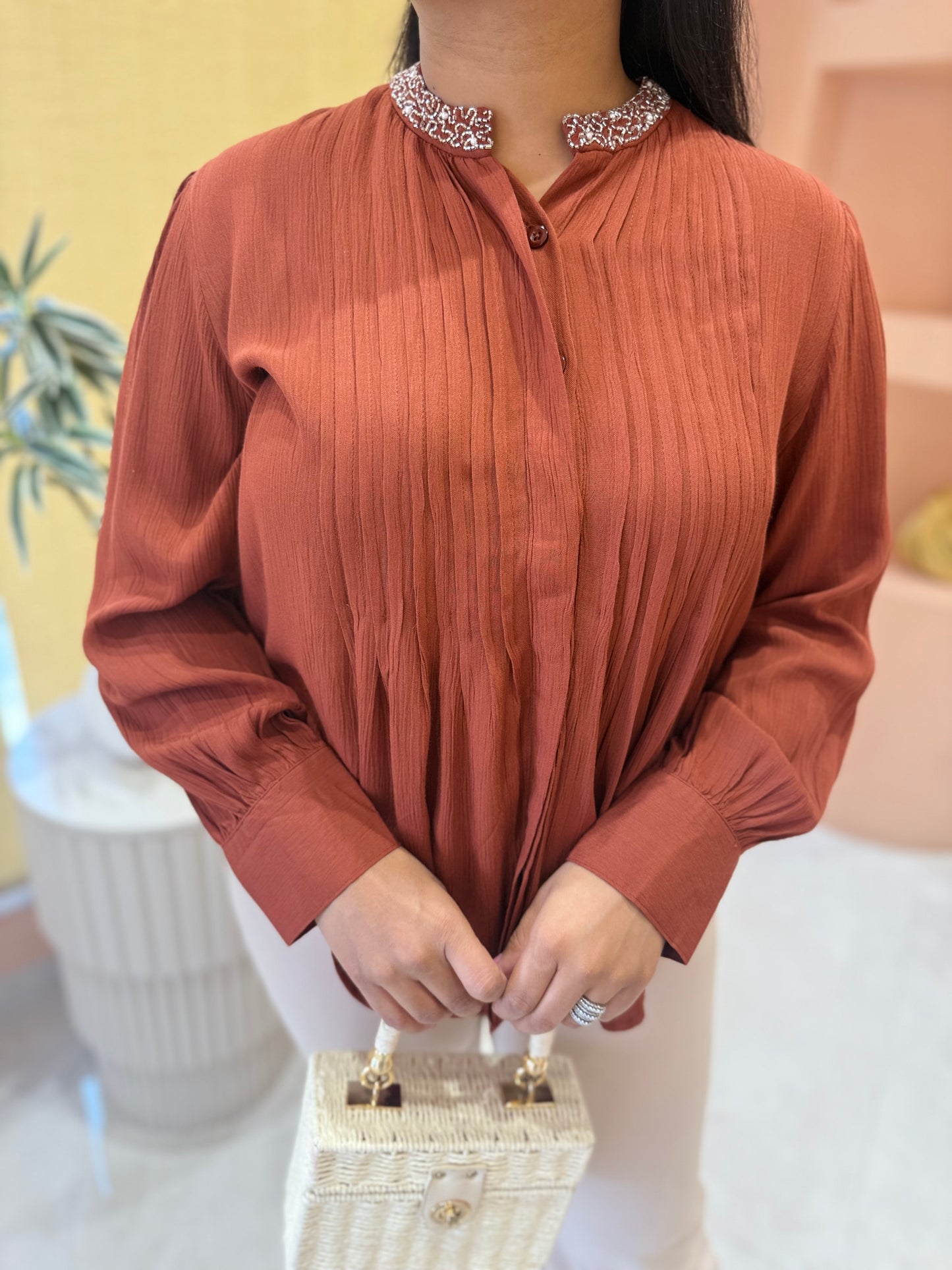 Embellished Flowy Top