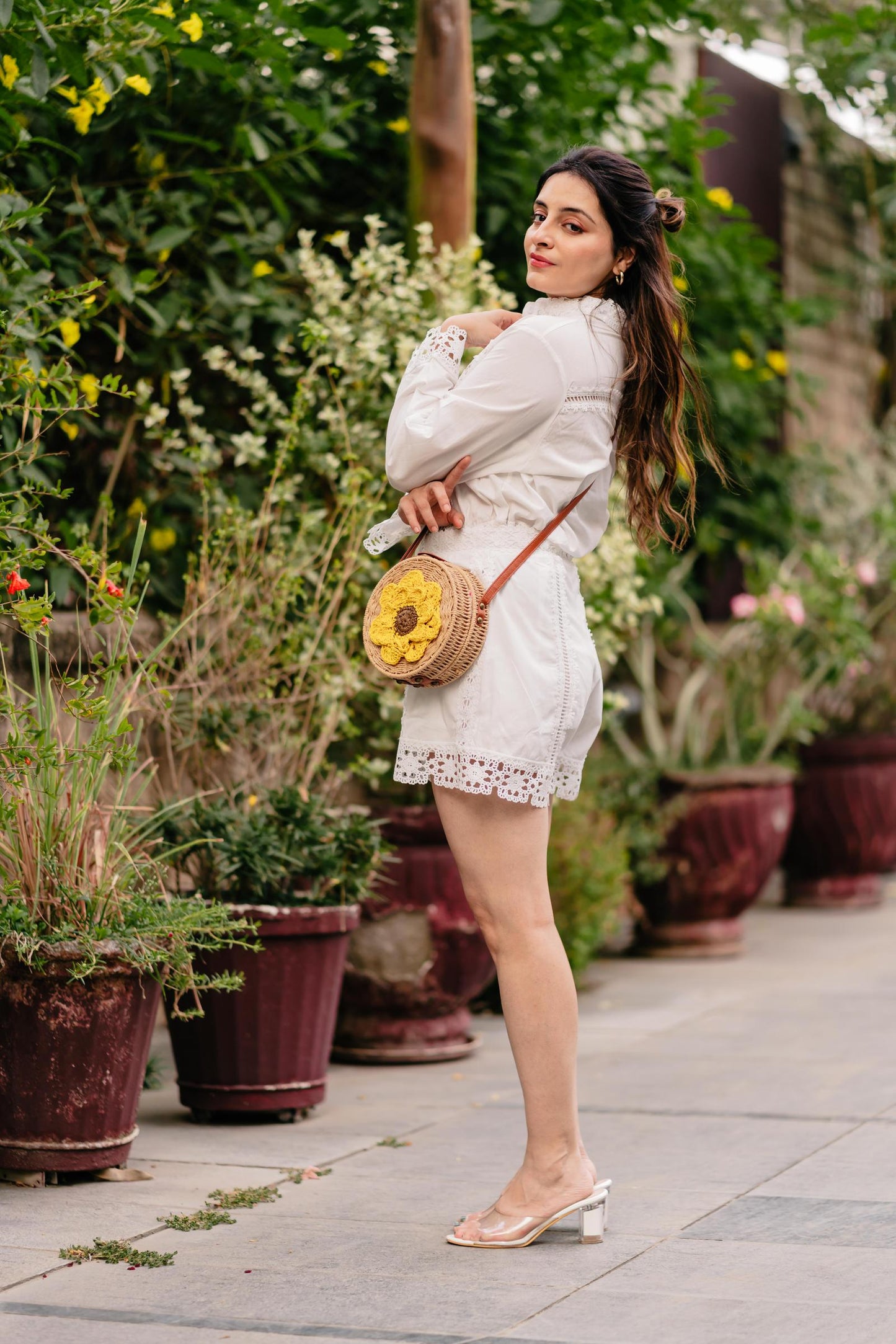 White Swan Shorts Set