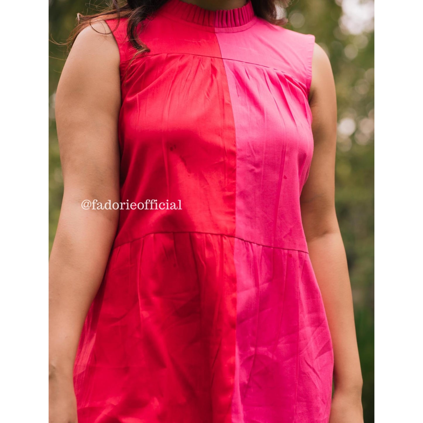 Half N Half Color Block Maxi