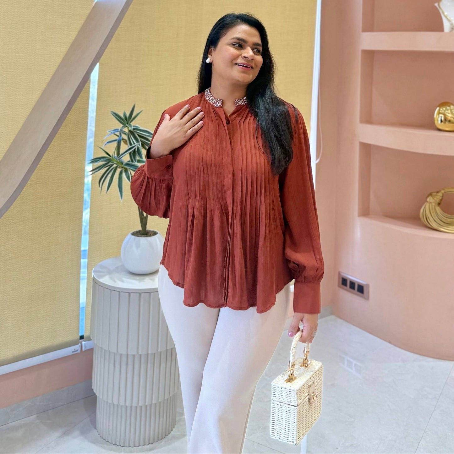 Embellished Flowy Top